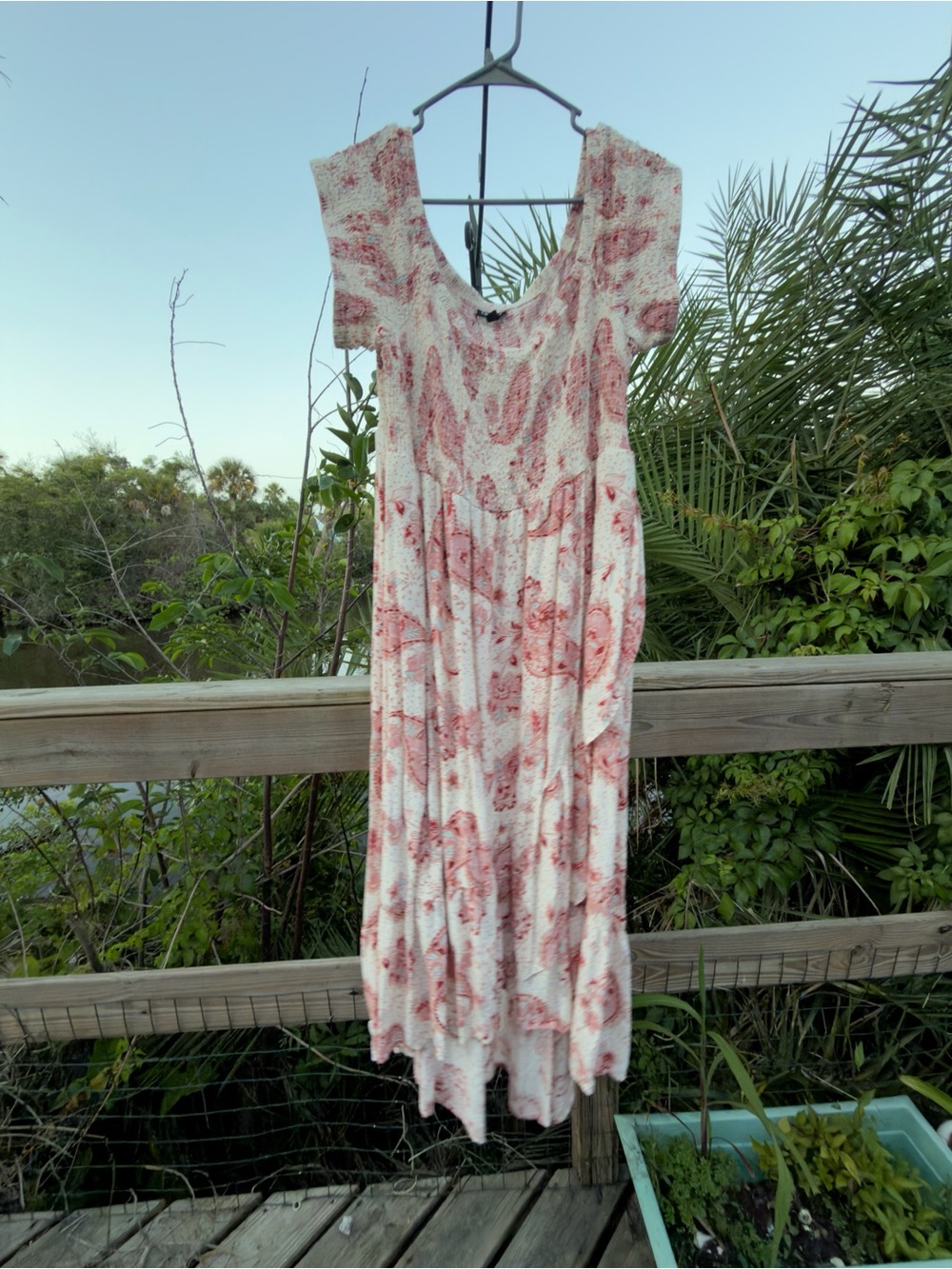 torrid Cream Maxi Dress with Pink Floral Print
